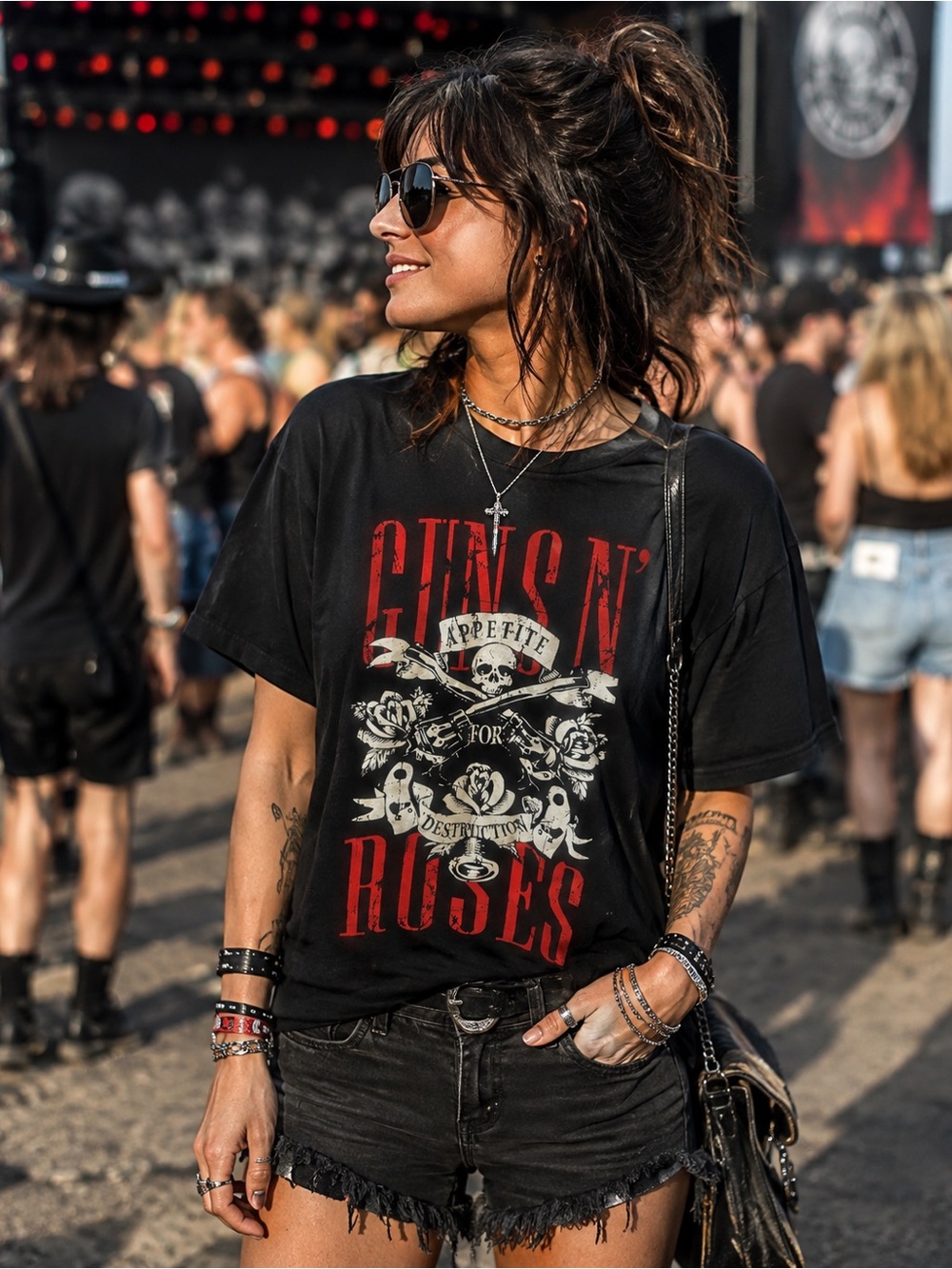 Guns N' Roses Black Graphic Tee - unisex Rock Band Shirt